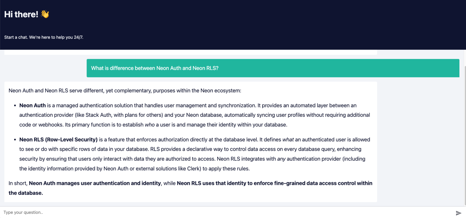Asking the chatbot about the newly indexed document